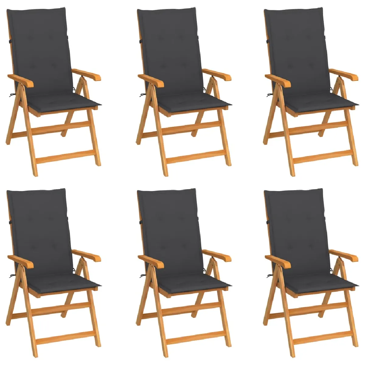 vidaXL Chaises de jardin avec coussins lot de 2 résine tressée 365148 - vue 3