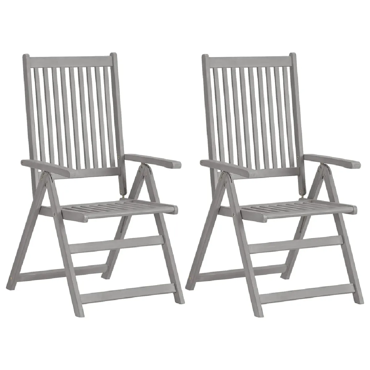 vidaXL Chaises inclinables de jardin lot de 4 Bois acacia - vue 2