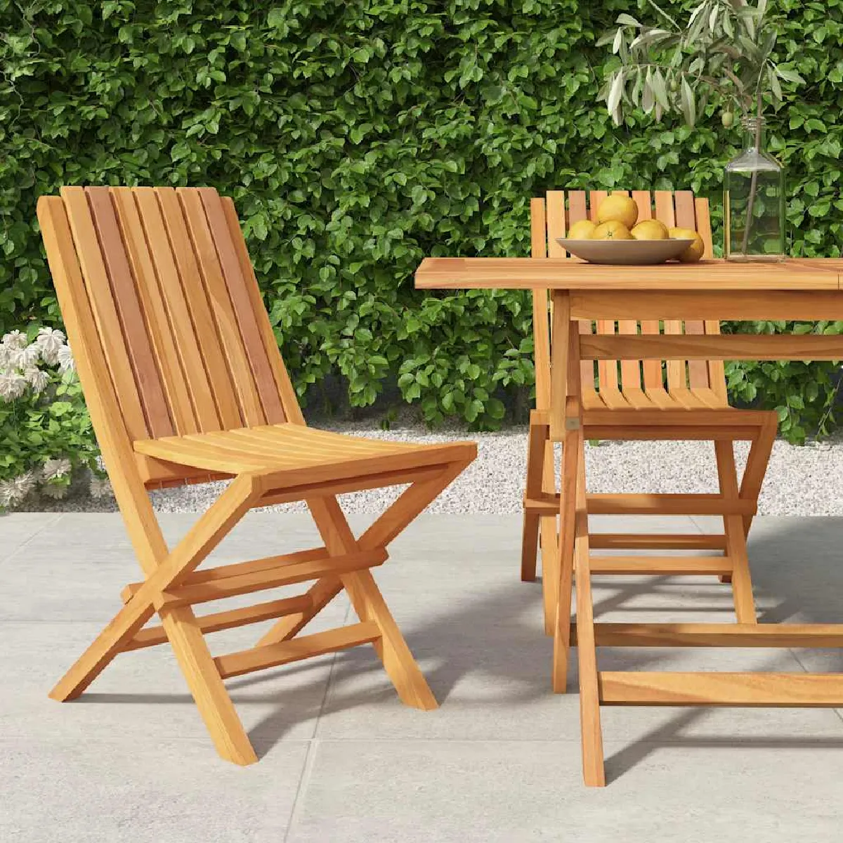 vidaXL Chaises de jardin pliantes lot de 2