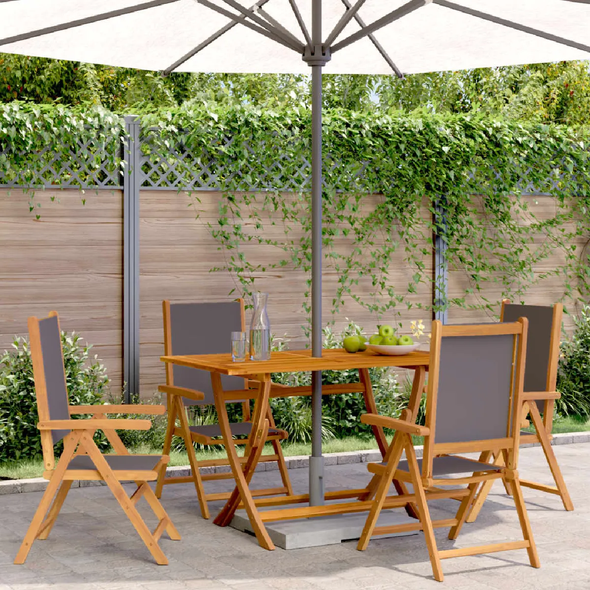 vidaXL 2 pcs Chaises inclinables de jardin Plastique - vue 7
