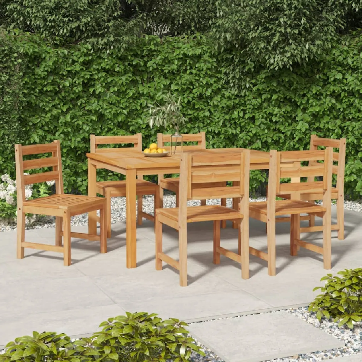 vidaXL Chaises de jardin Bois de teck solide - vue 4