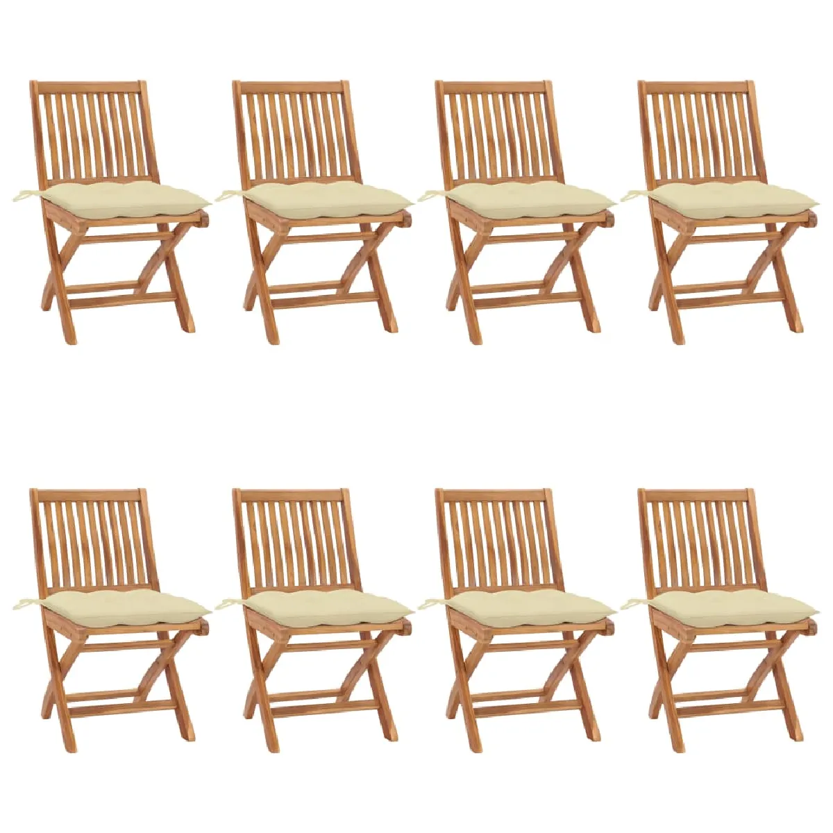 vidaXL Chaises pliables jardin Teck