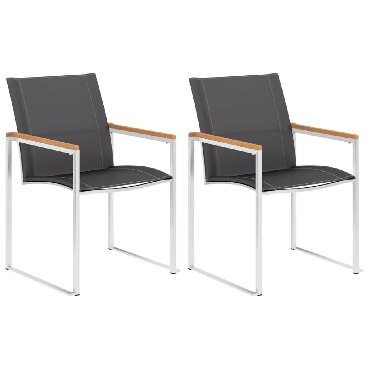 VidaXL Chaises jardin Textilène - vue 2
