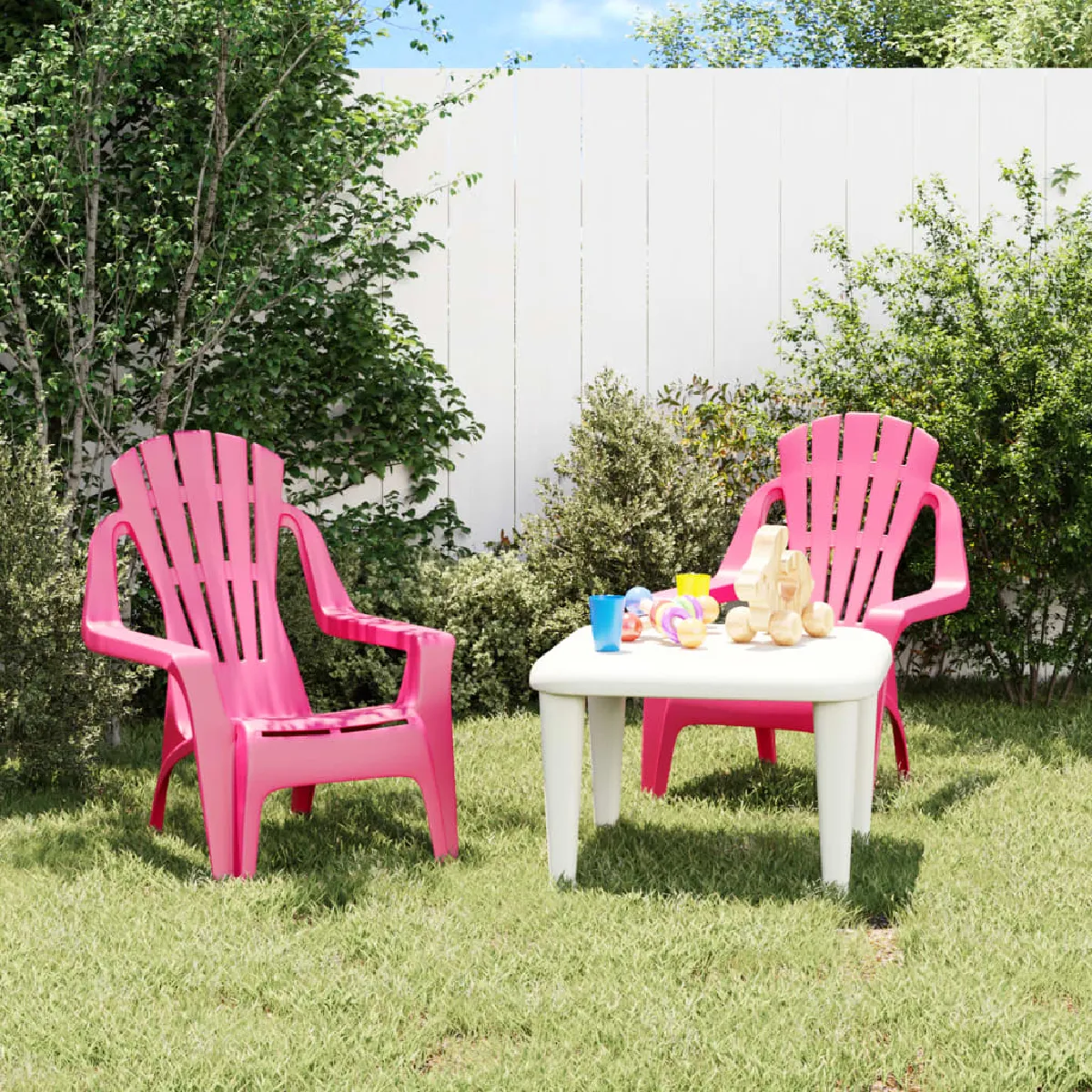 vidaXL Chaises de jardin enfants Lot de 2 - vue 2