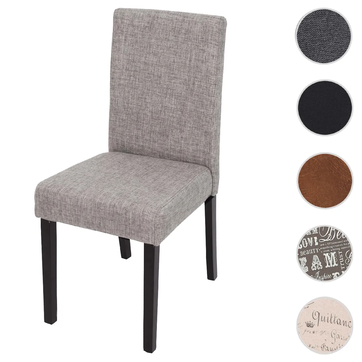 Mendler Gris Chaise Salle À Manger Littau - Tissu