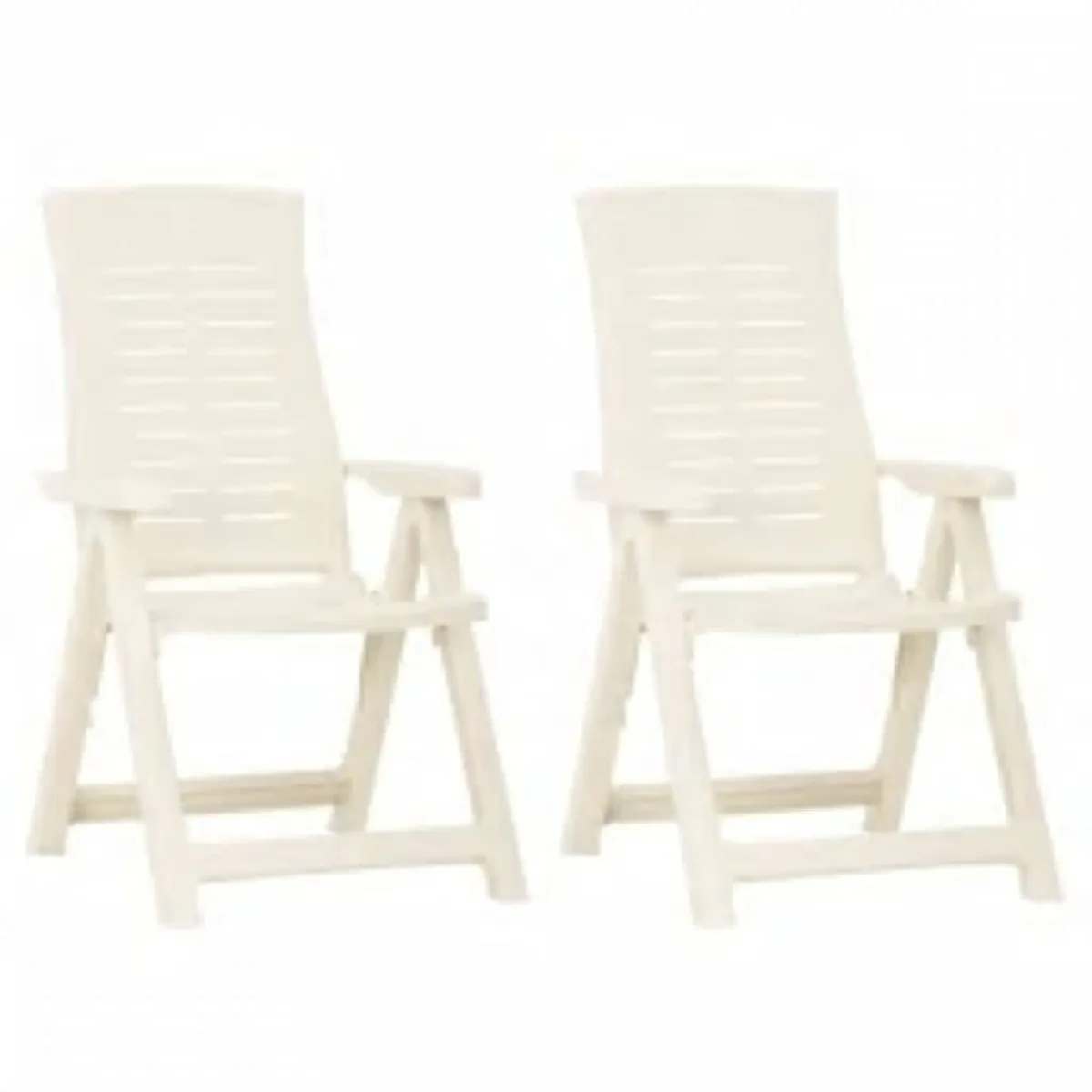 vidaXL Chaises de Jardin Inclinables Plastique