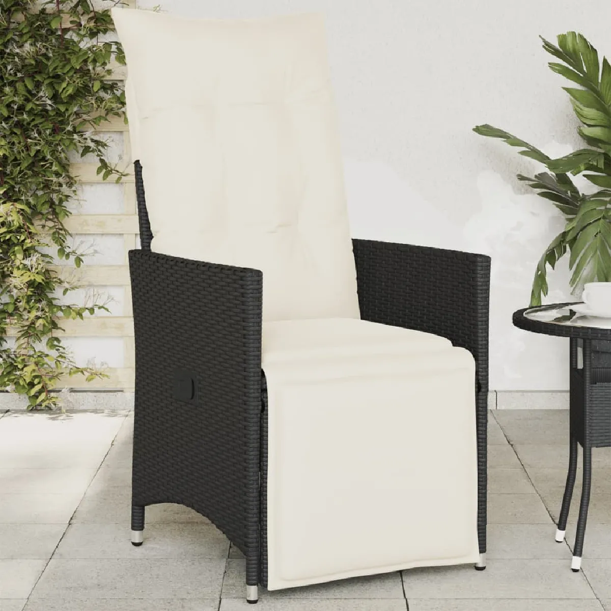 vidaXL Chaise inclinable Résine tressée