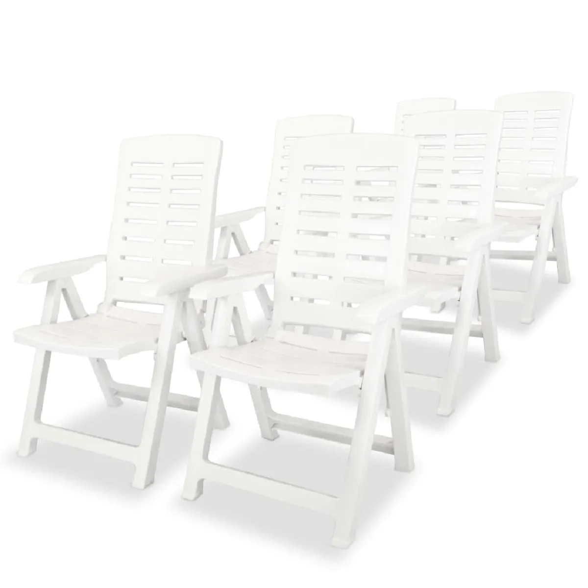 vidaXL Chaises de Jardin Inclinables Plastique - vue 2