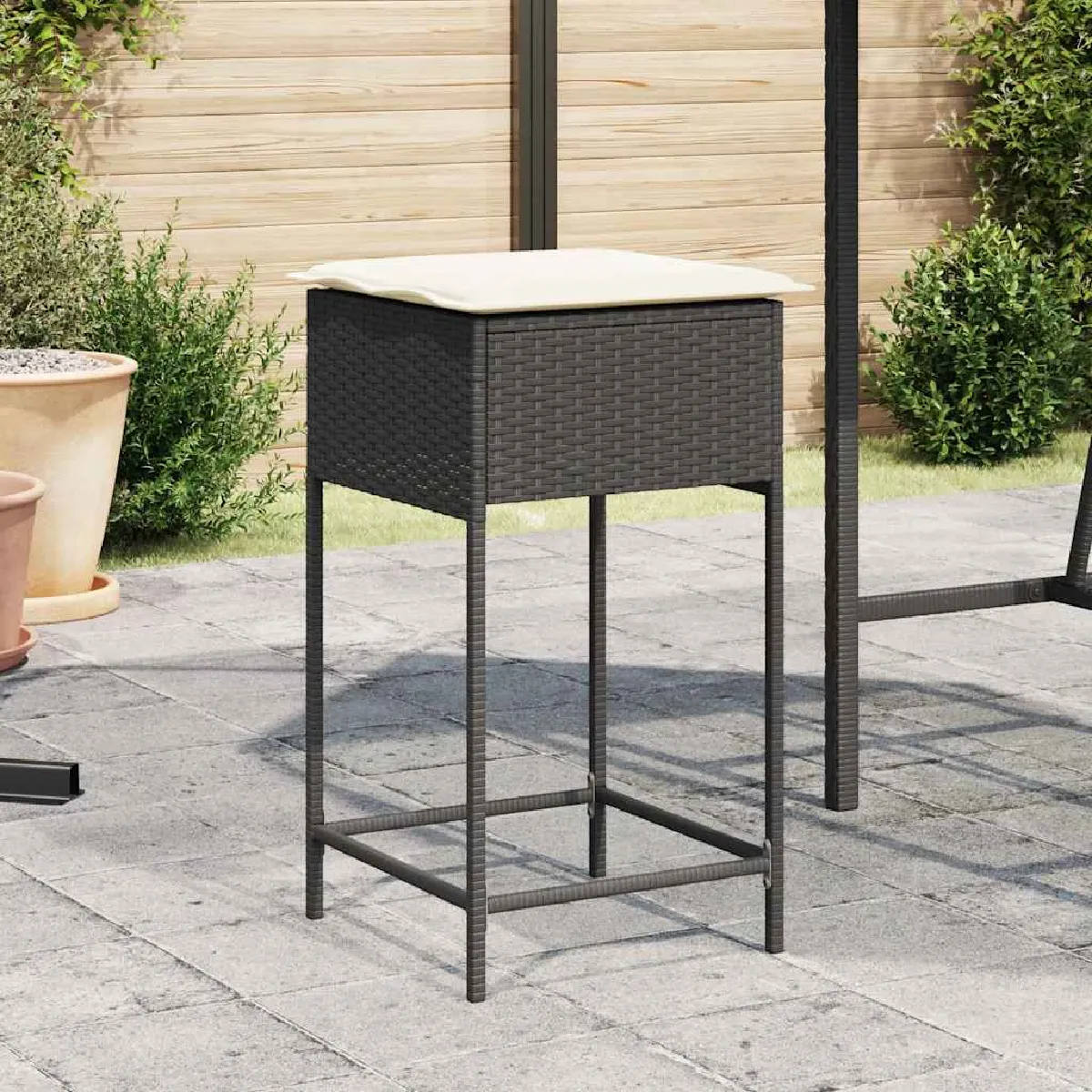 vidaXL Tabourets de bar de jardin Lot de 2 - vue 4