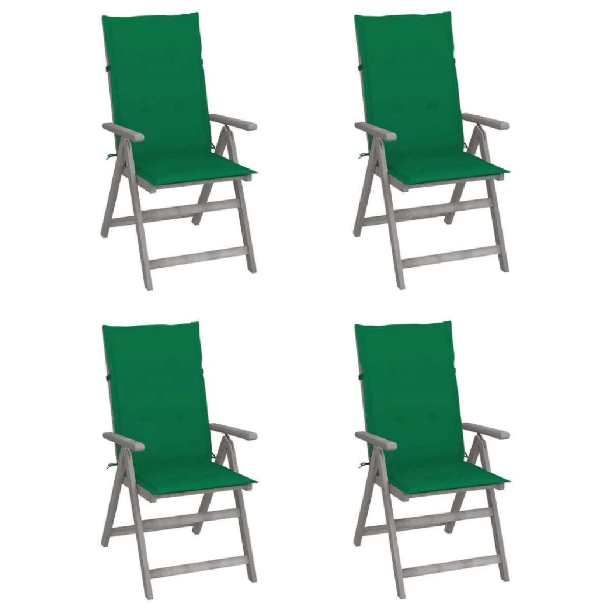 vidaXL Chaises inclinables de jardin avec coussins