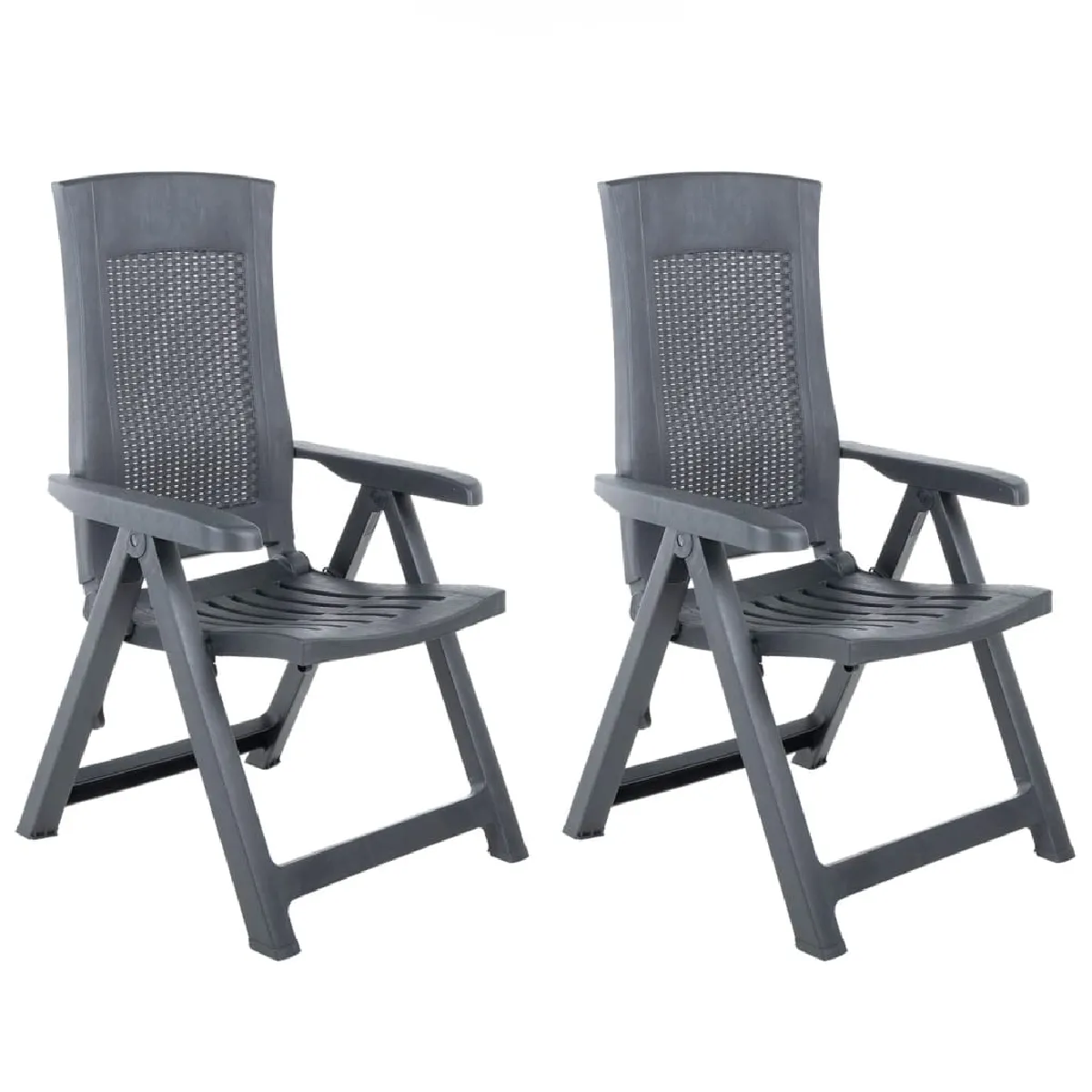 vidaXL Chaises inclinables jardin lot de 2