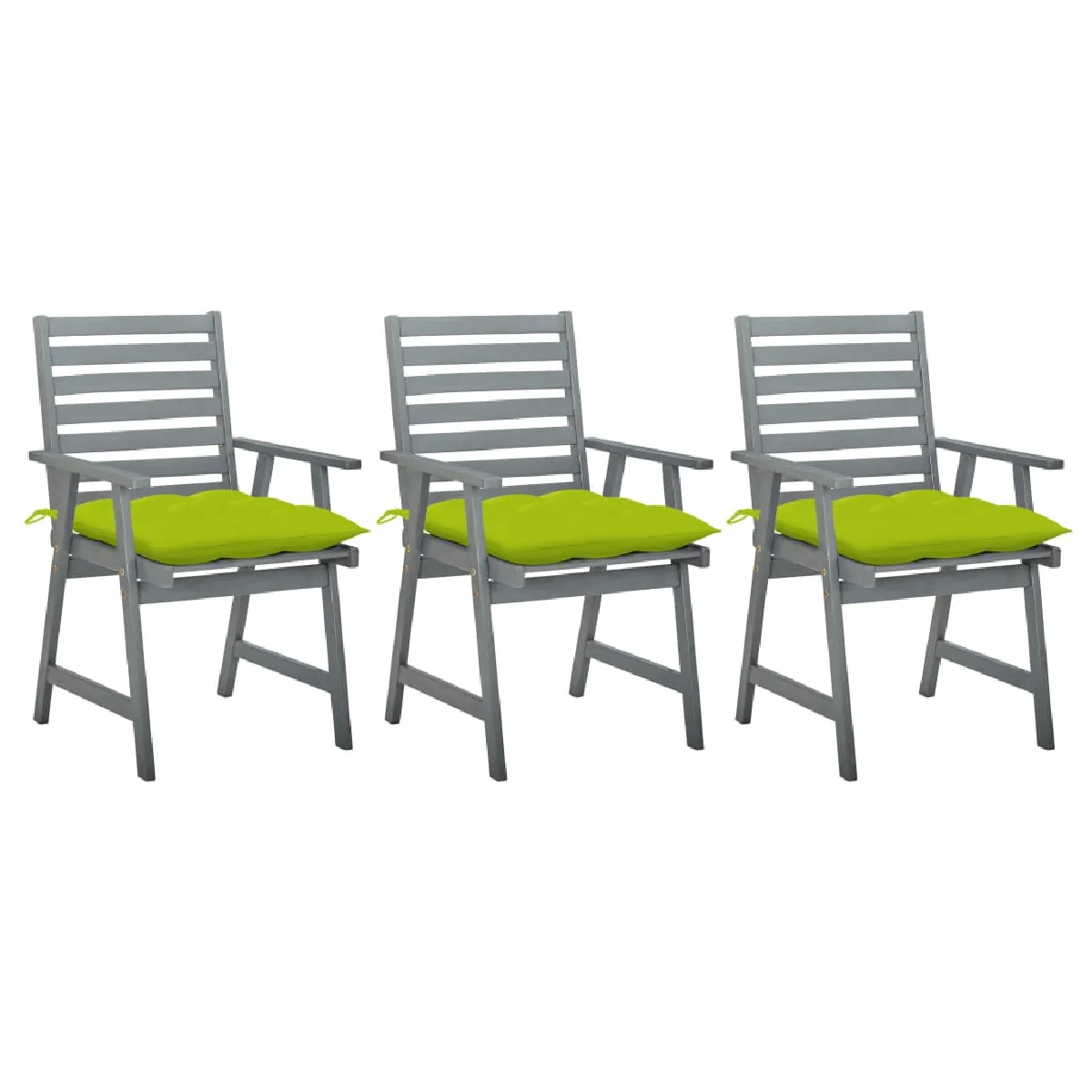 vidaXL Chaises à manger d'extérieur Lot de 3 Acacia