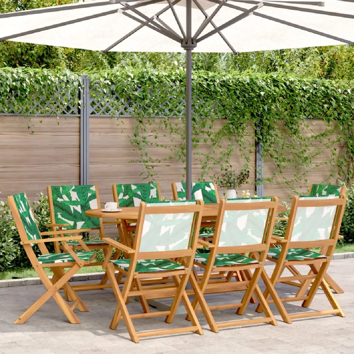 vidaXL Chaises de jardin pliantes vertes