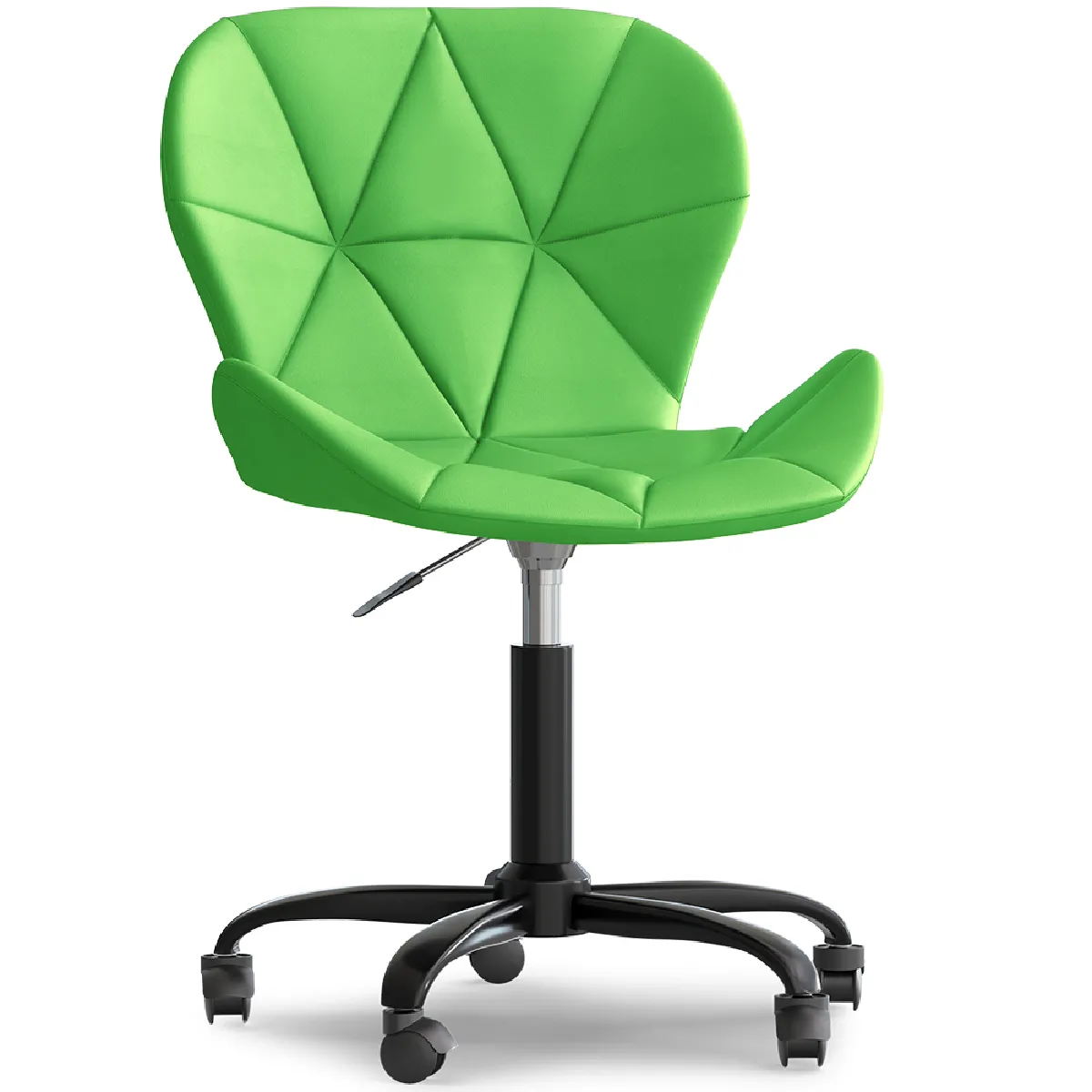 Chaise de bureau avec roulettes - Chaise pivotante de bureau - Revêtement en similicuir - Structure noire Wito Vert Chaise de bureau avec roulettes - Chaise pivotante de bureau - Revêtement en similicuir - Structure noire Wito Vert
