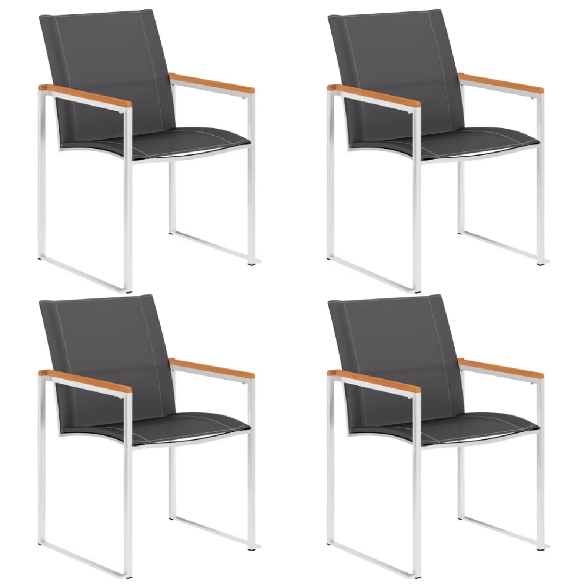 VIDAXL Chaises de jardin Textilène