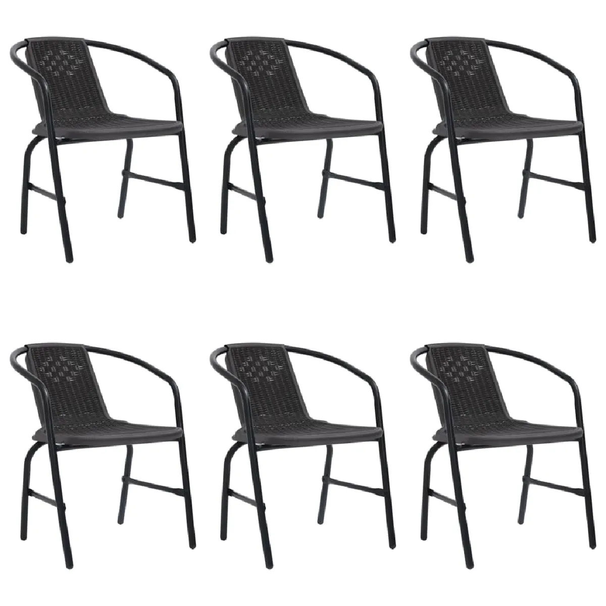 vidaXL Chaises de jardin lot de 6 - vue 7