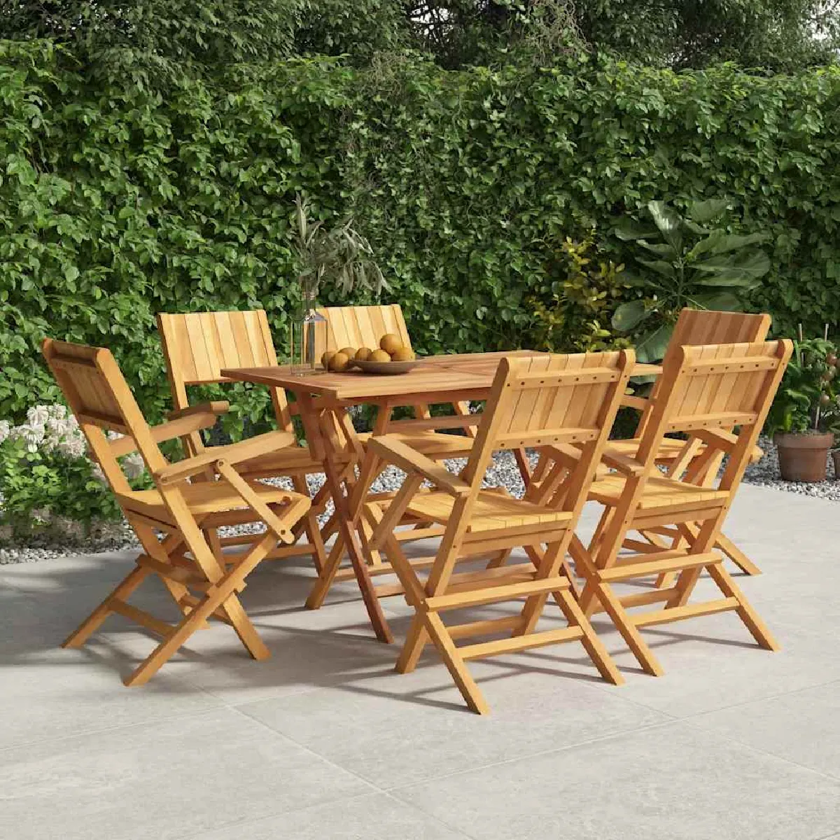 vidaXL Chaises de jardin pliantes lot de 6