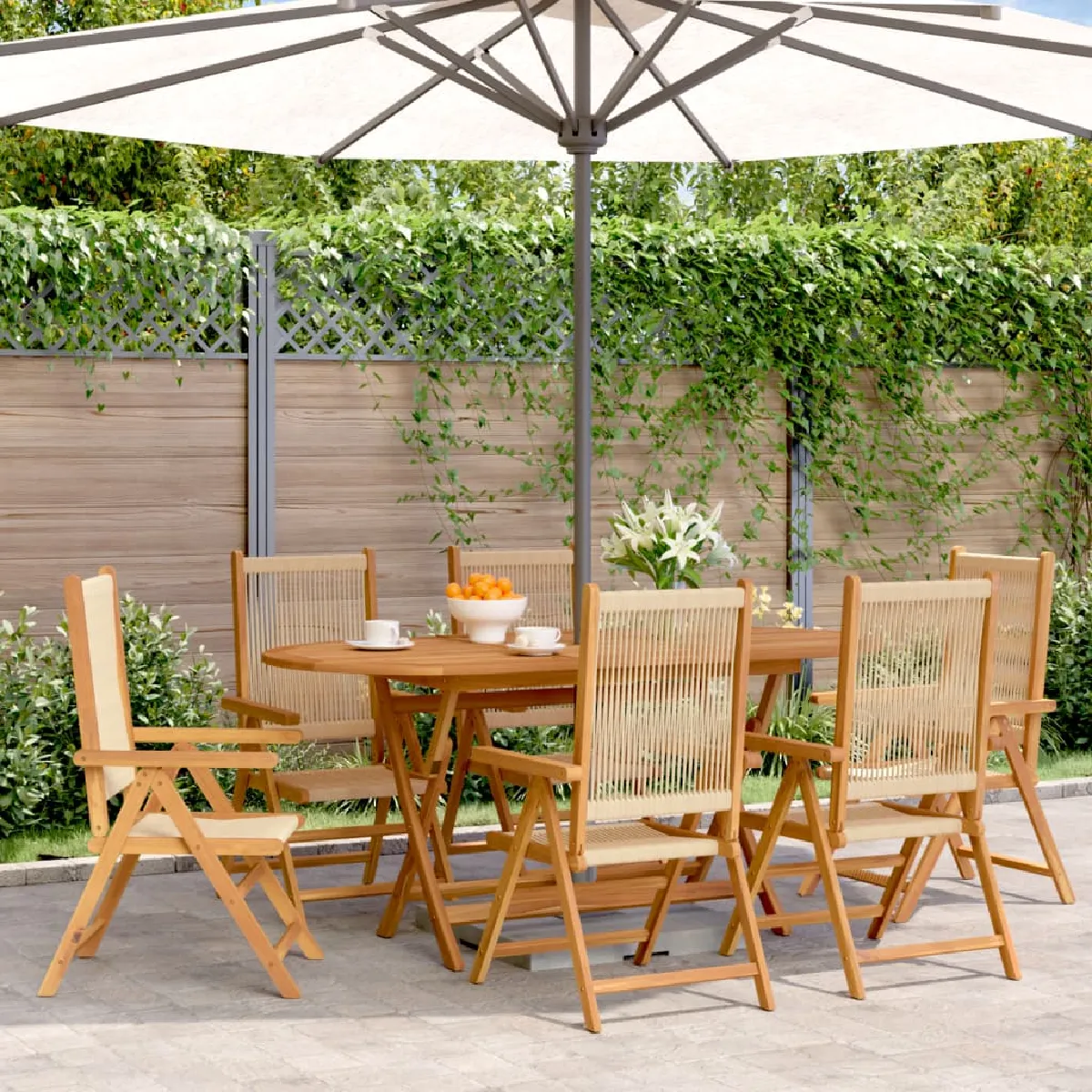 Vidaxl Beige Chaises Inclinables De Jardin