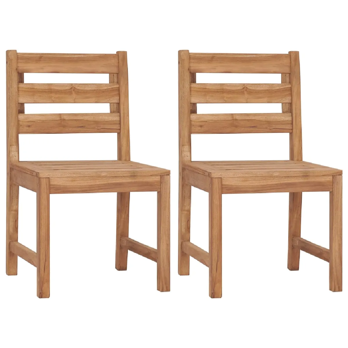 vidaXL Chaises de jardin Bois de teck solide