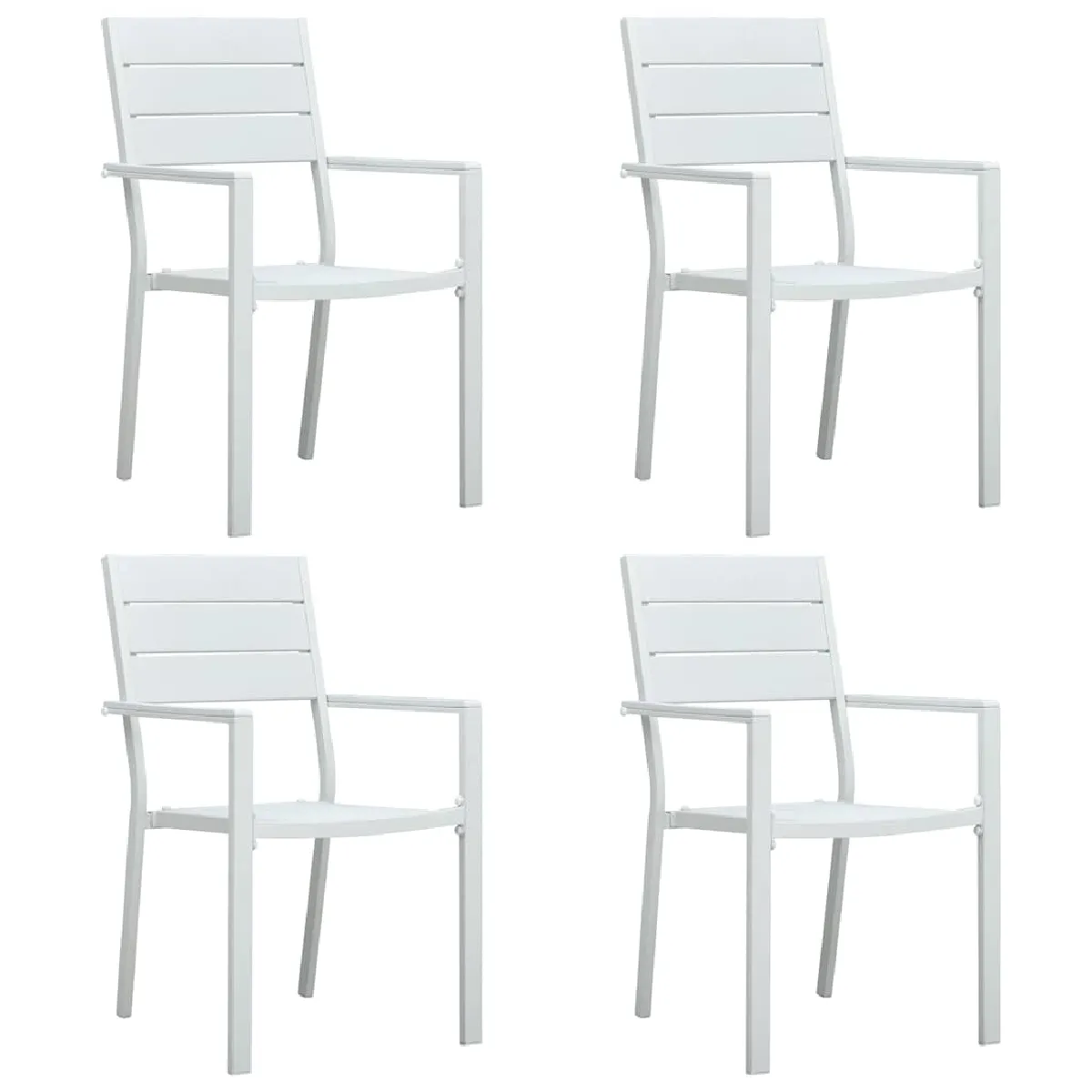 vidaXL Chaises de Jardin Lot de 4 PEHD