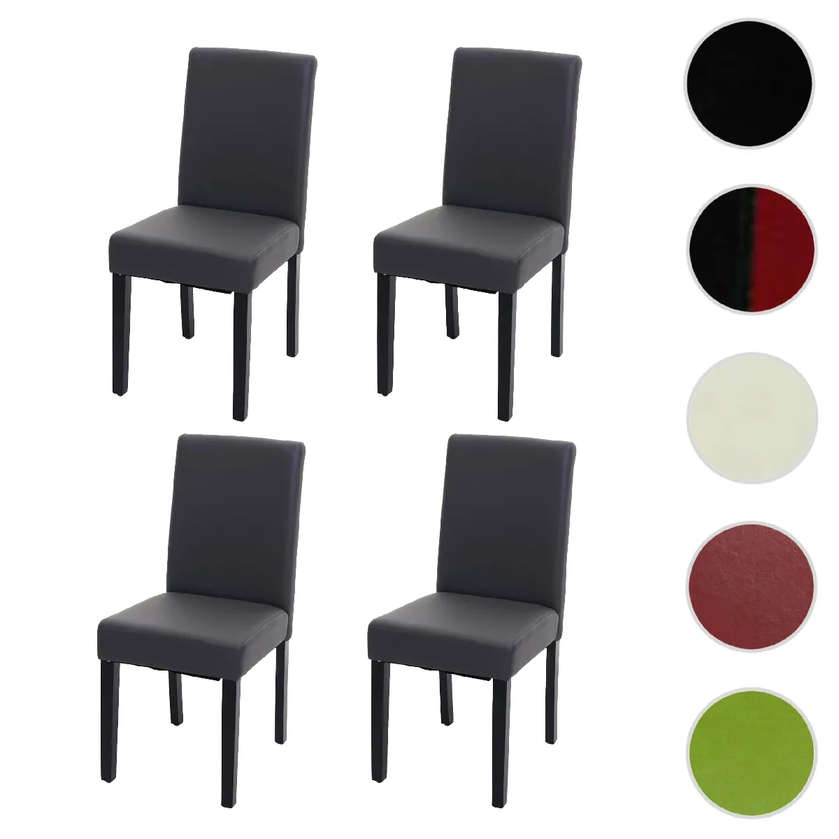 Mendler Gris Chaises Littau (Lot De 4) - Mat