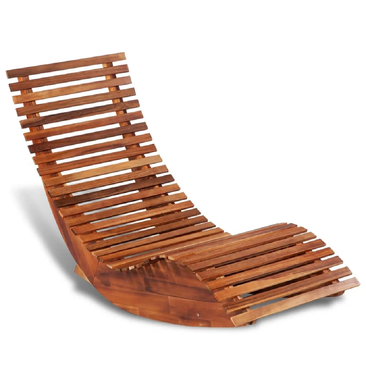vidaXL Chaise longue basculante Bois d'acacia - vue 2
