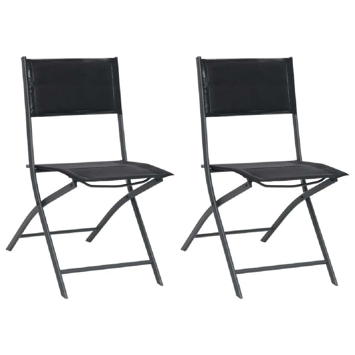 vidaXL Chaises de jardin pliables Lot de 2