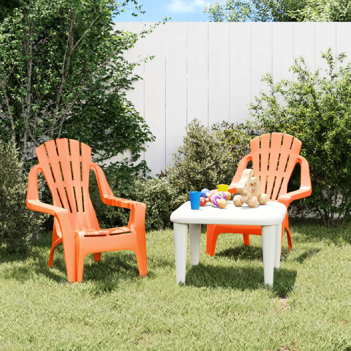 vidaXL Chaises de jardin pour enfants Lot de 2