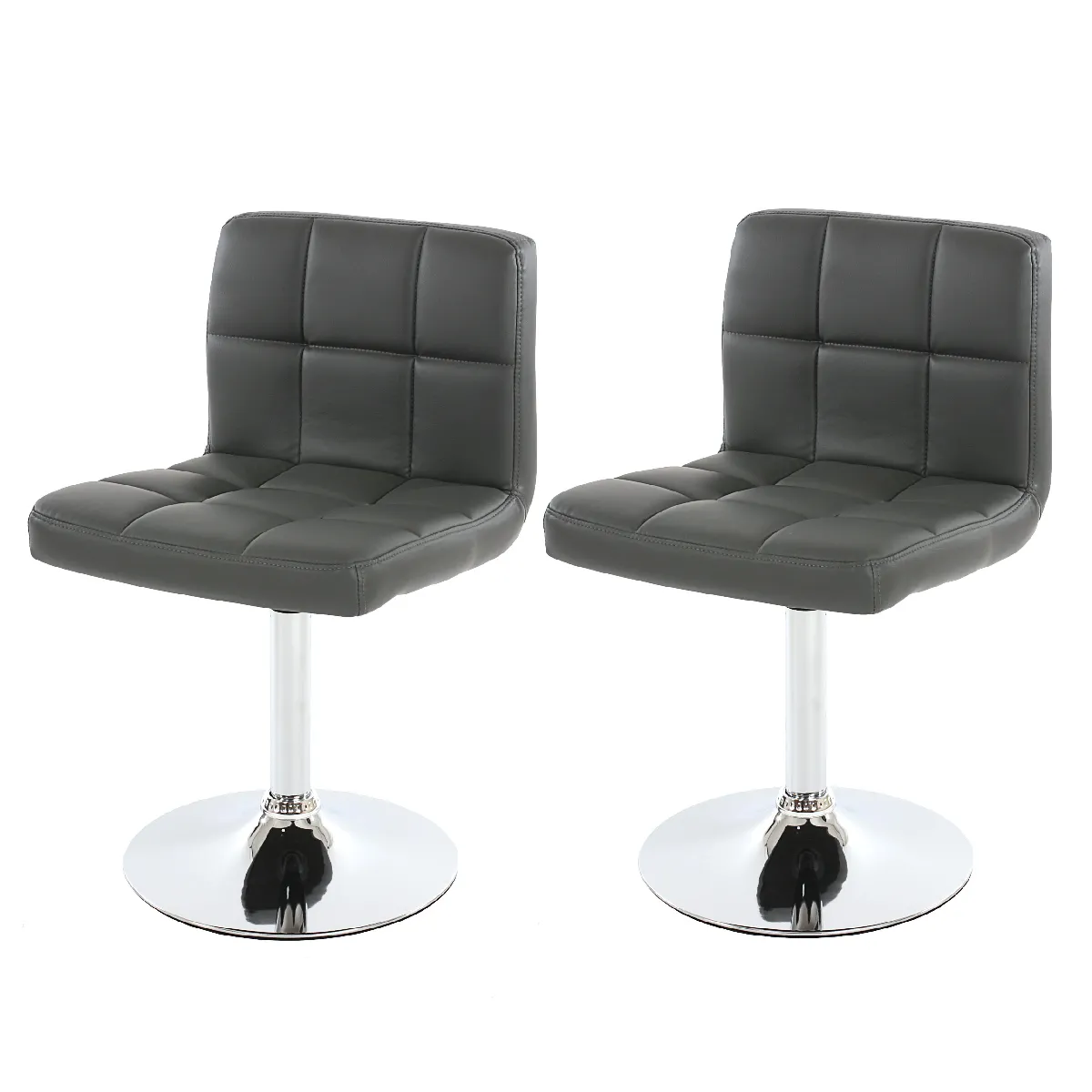 Mendler Gris Lot De 2 Chaises Pivotantes Kavala