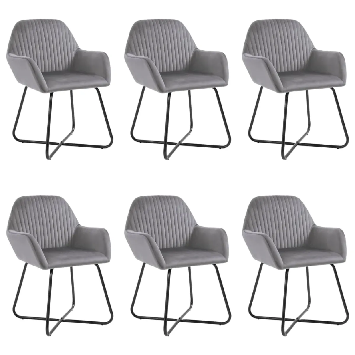 vidaXL Chaises à manger Lot de 2 velours - vue 7
