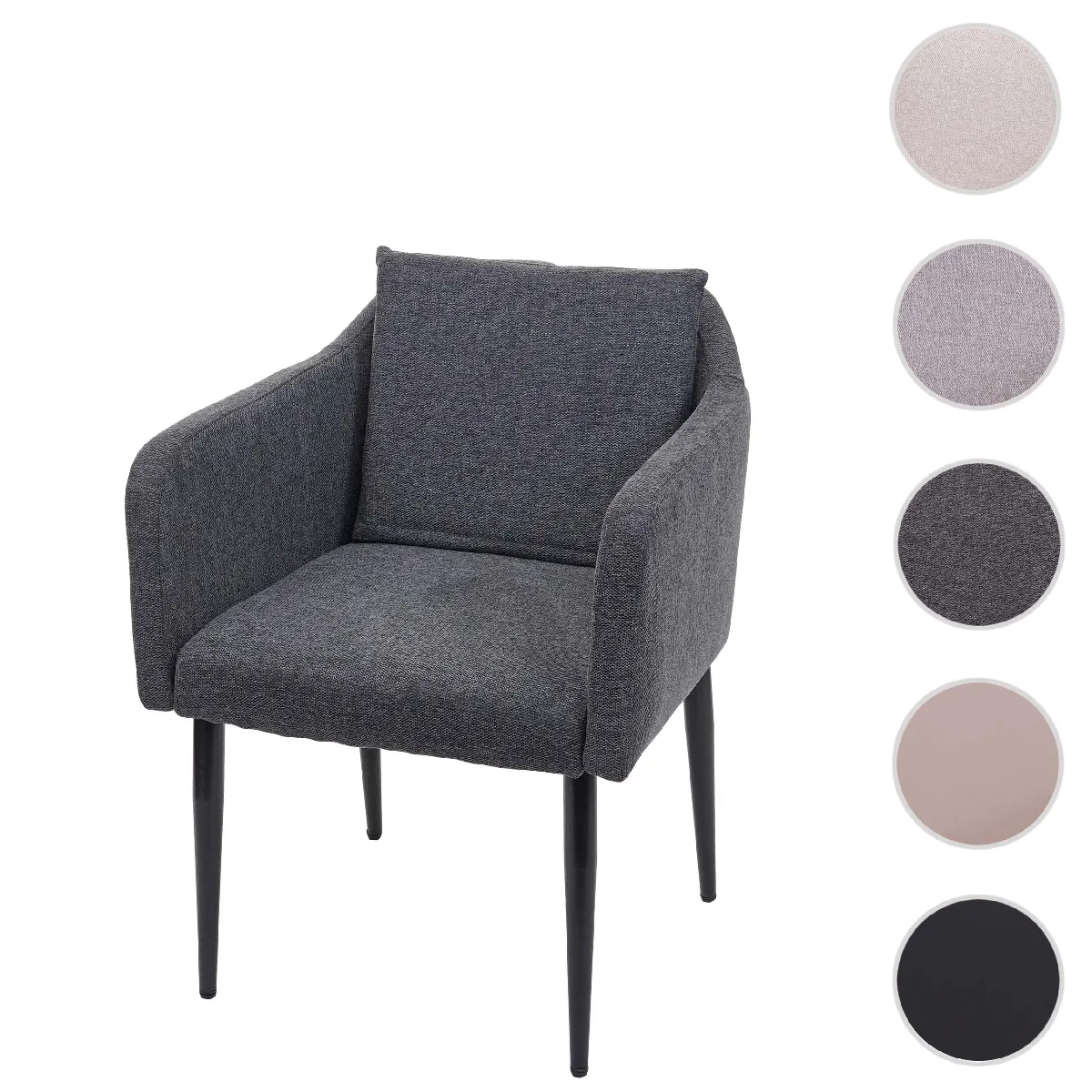 Mendler Gris Chaise Hwc-H93 - Tissu Foncé