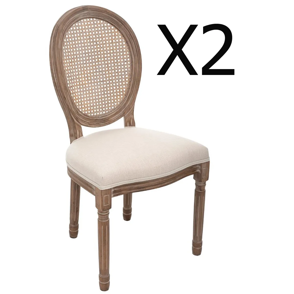 pegane Chaises en Bouleau et Lin