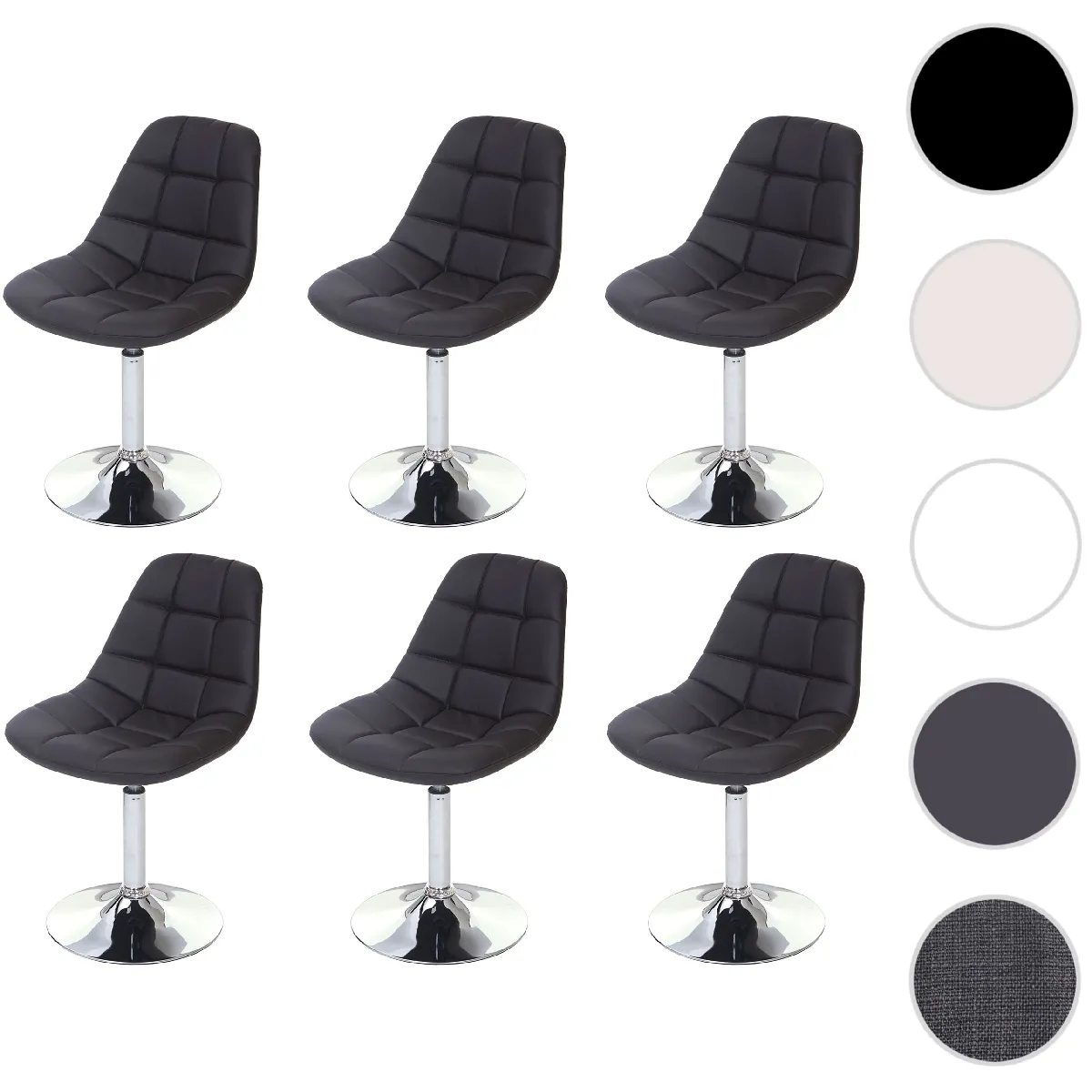 Mendler Marron Chaises Cascina - Similicuir - Lot De 6
