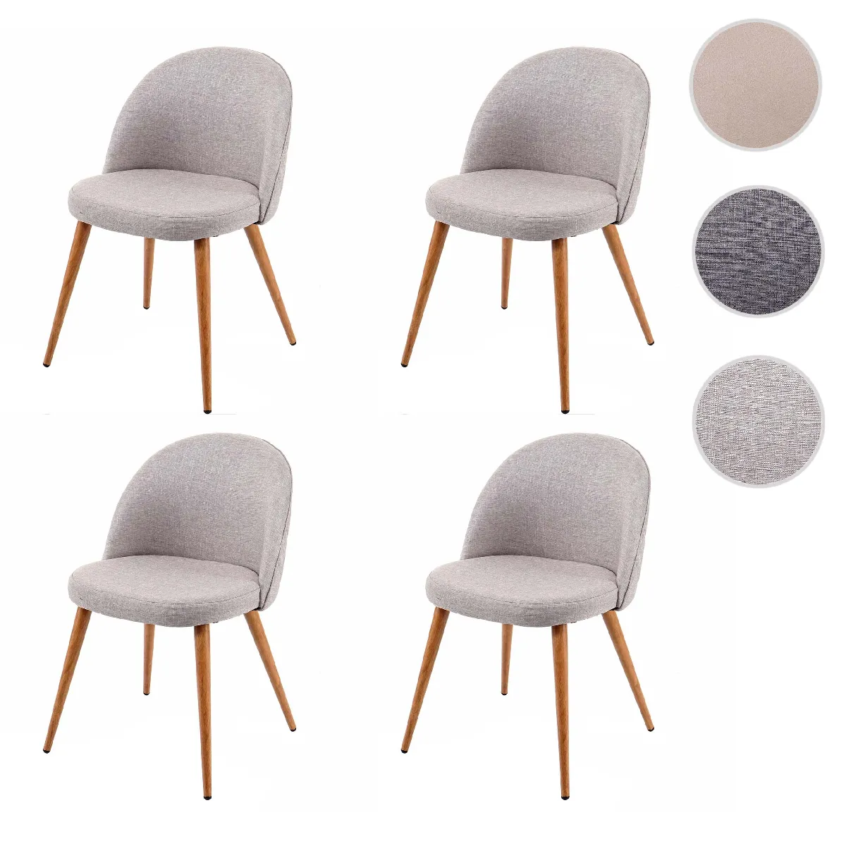 Mendler Gris/Clair Chaises Hwc-D53 (4)