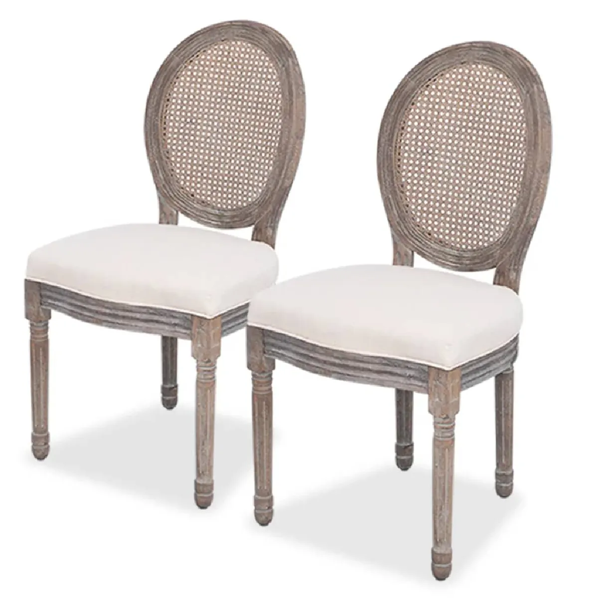 Vidaxl Chaises à manger lot de 6 Crème - vue 2