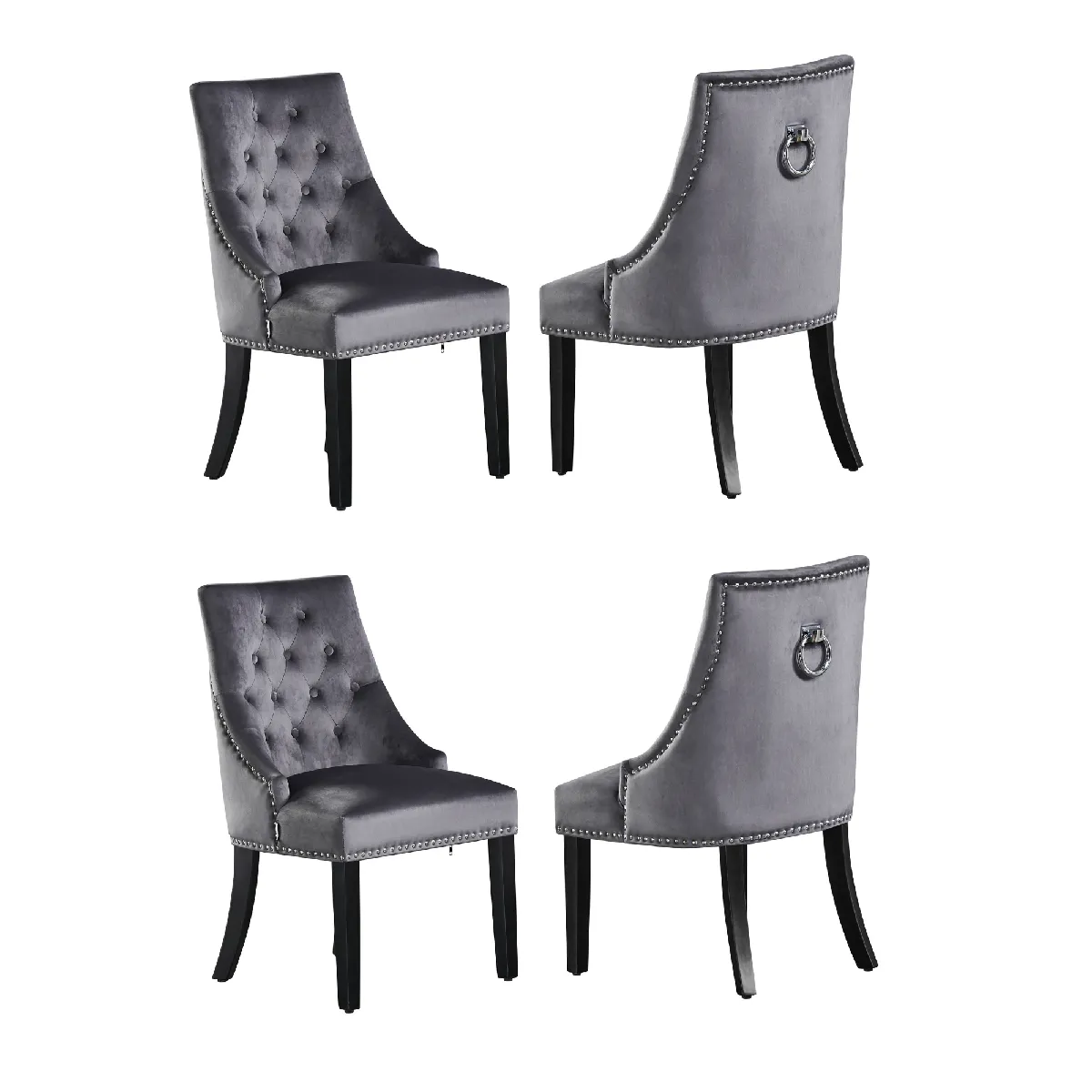 home design international Windsor - Velours Gris Foncé home design international Windsor - Velours Gris Foncé