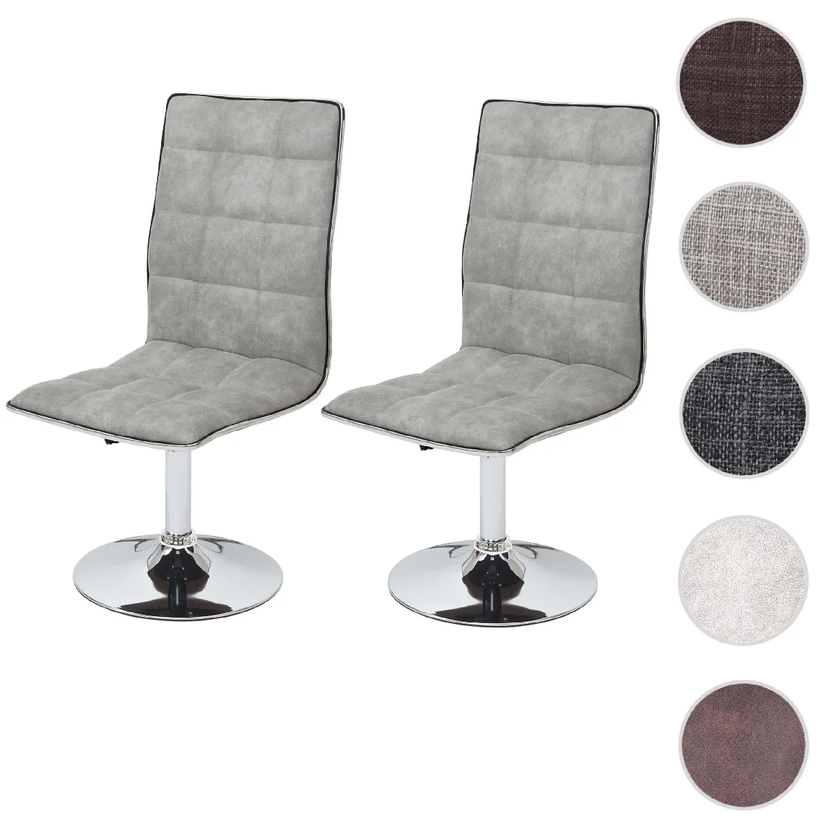 Mendler Gris Hwc-C41 Chaises De Salle À Manger - Lot De 2