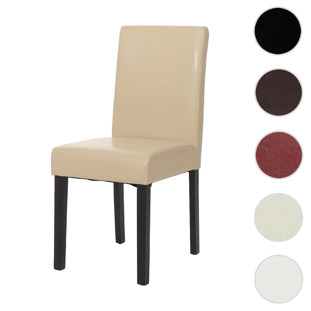 Mendler Chaise Littau Similicuir Crème