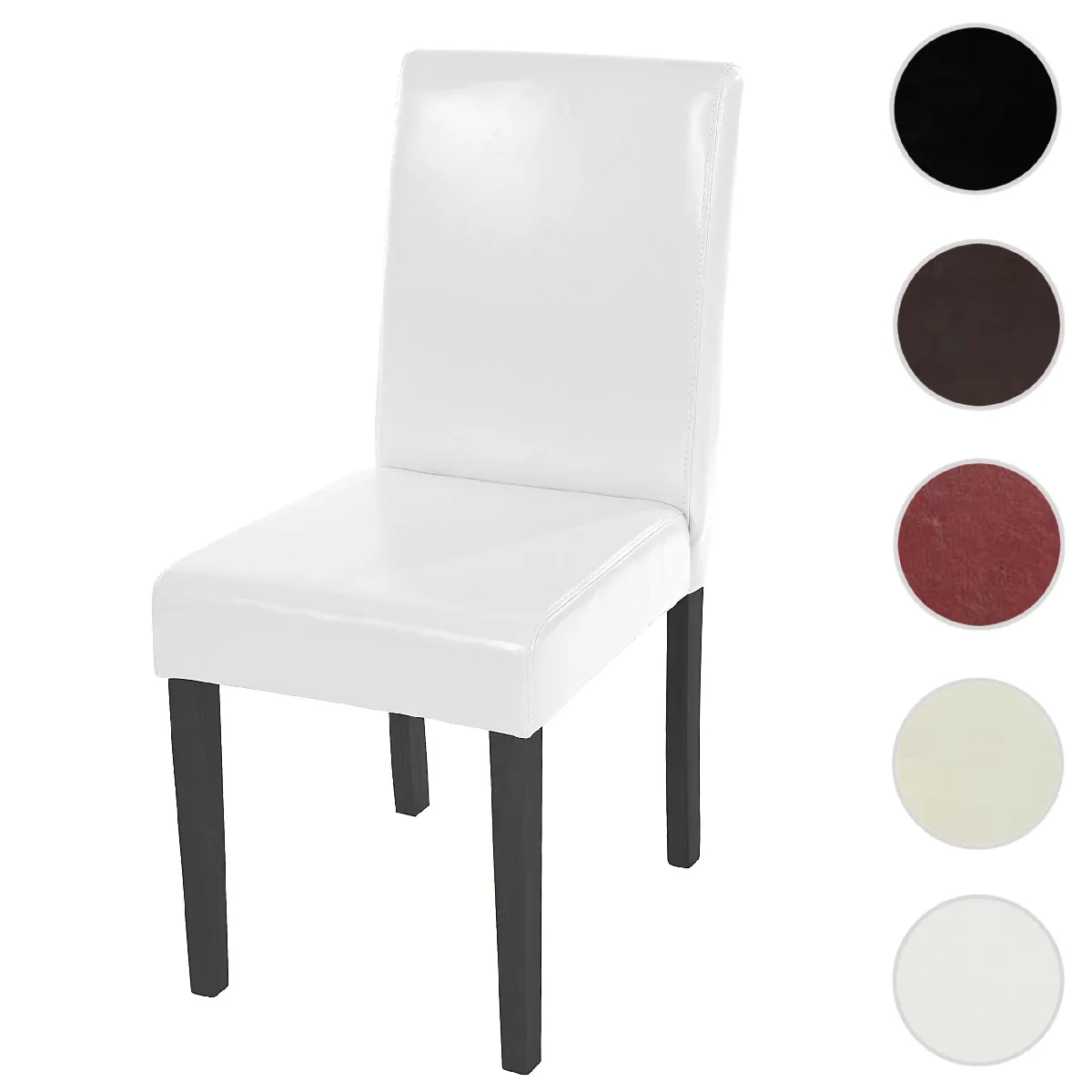 Mendler Blanc Chaise Littau - Cuir
