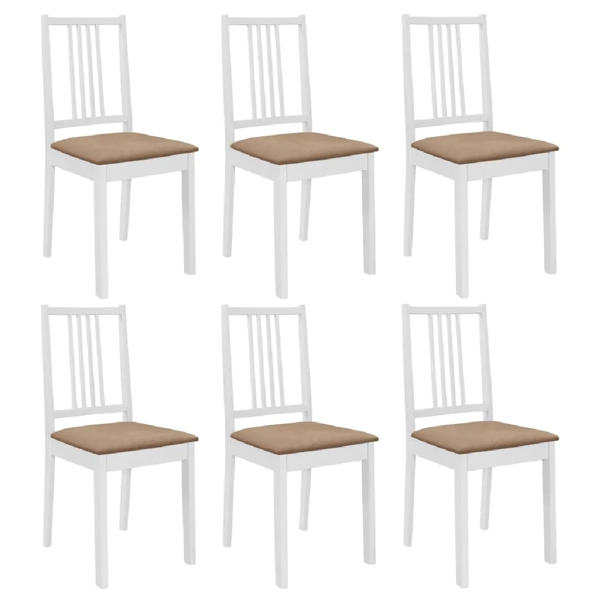 Vidaxl Chaises à manger avec coussins lot de 2 - vue 2