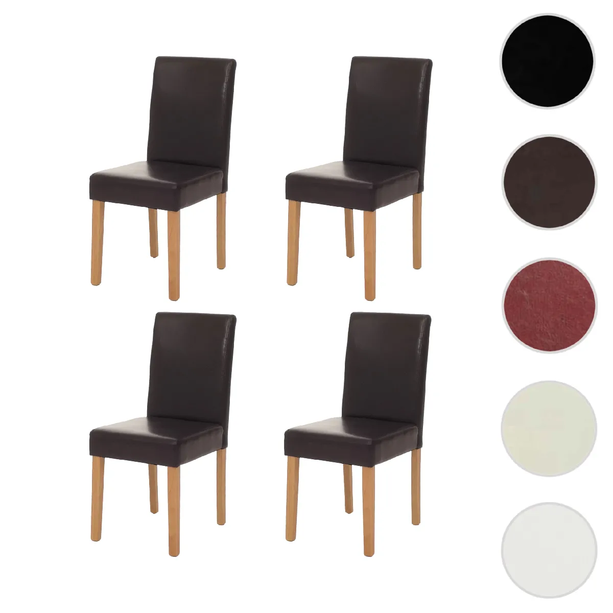Mendler Marron Lot De 4 Chaises Littau