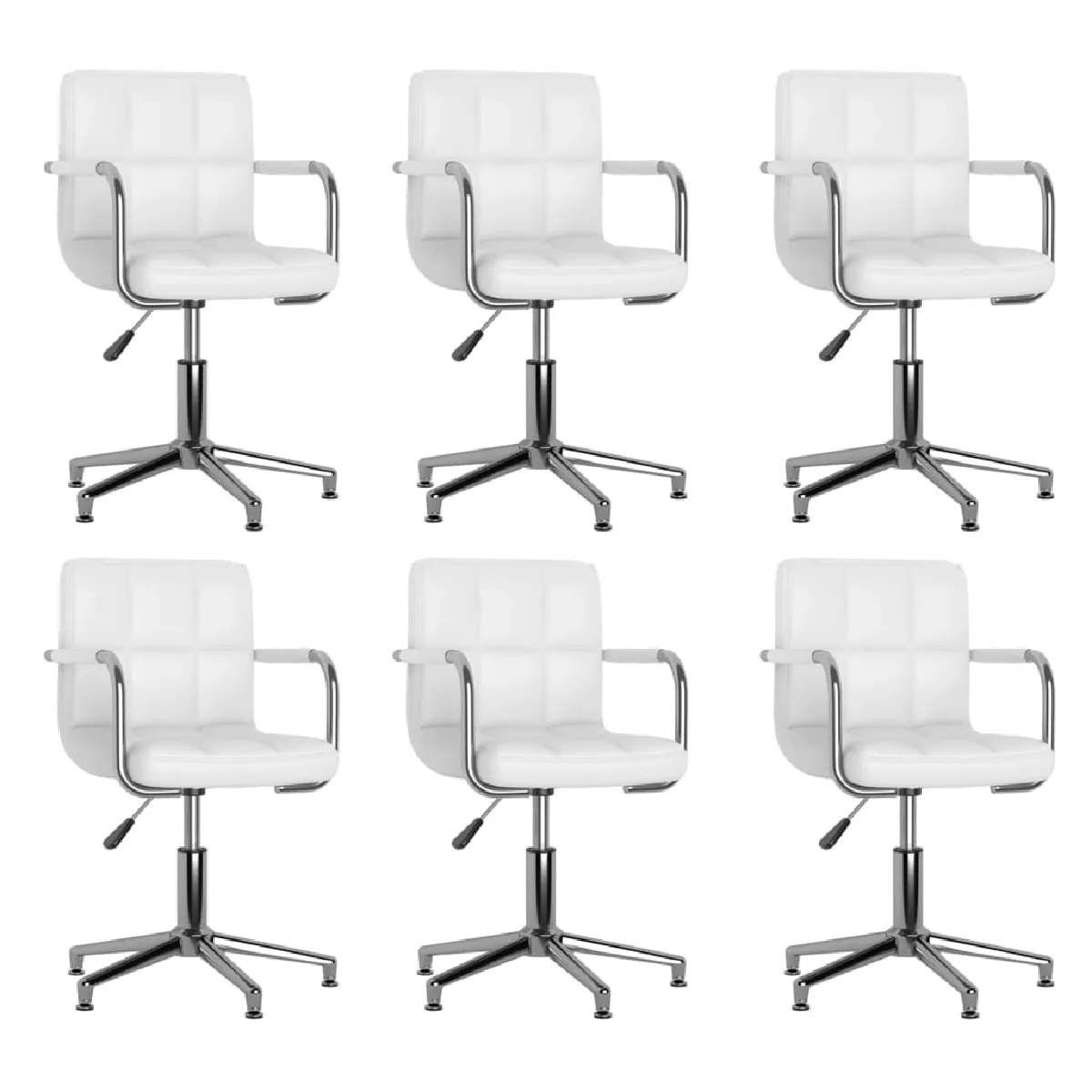 vidaXL Lot de 6 pivotantes similicuir - vue 2