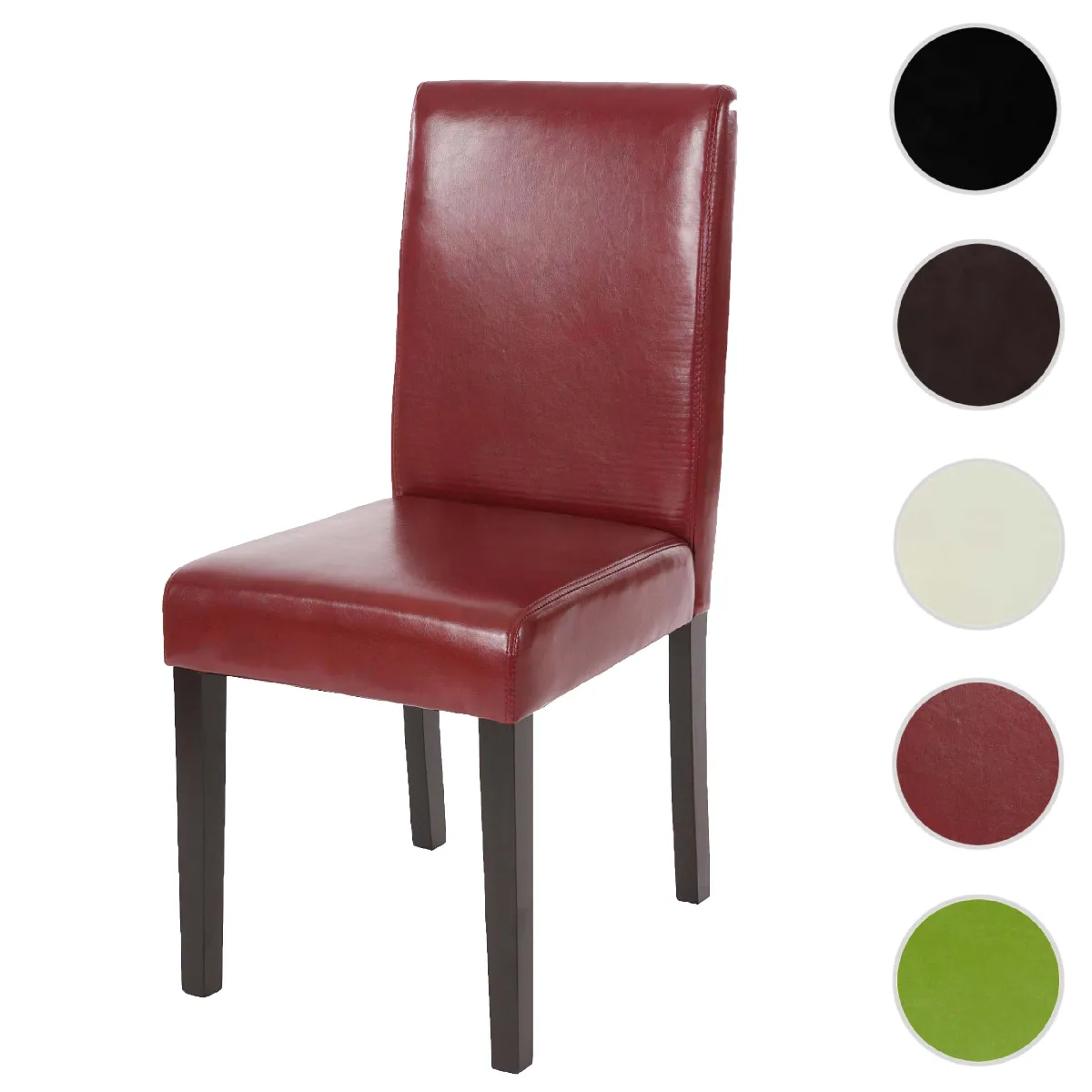 Chaise Littau - Similicuir Rouge-Brun Chaise Littau - Similicuir Rouge-Brun