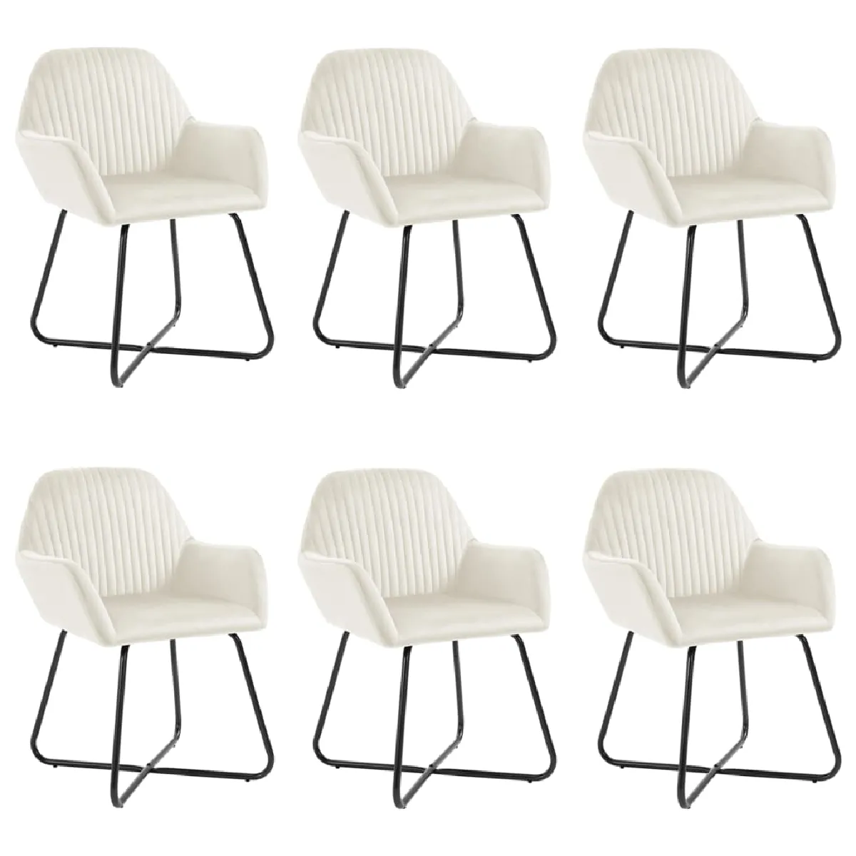 vidaXL Chaises lot de 2 Crème - vue 3