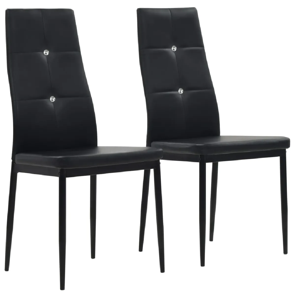 vidaXL Chaises à manger lot de 2 - Noir