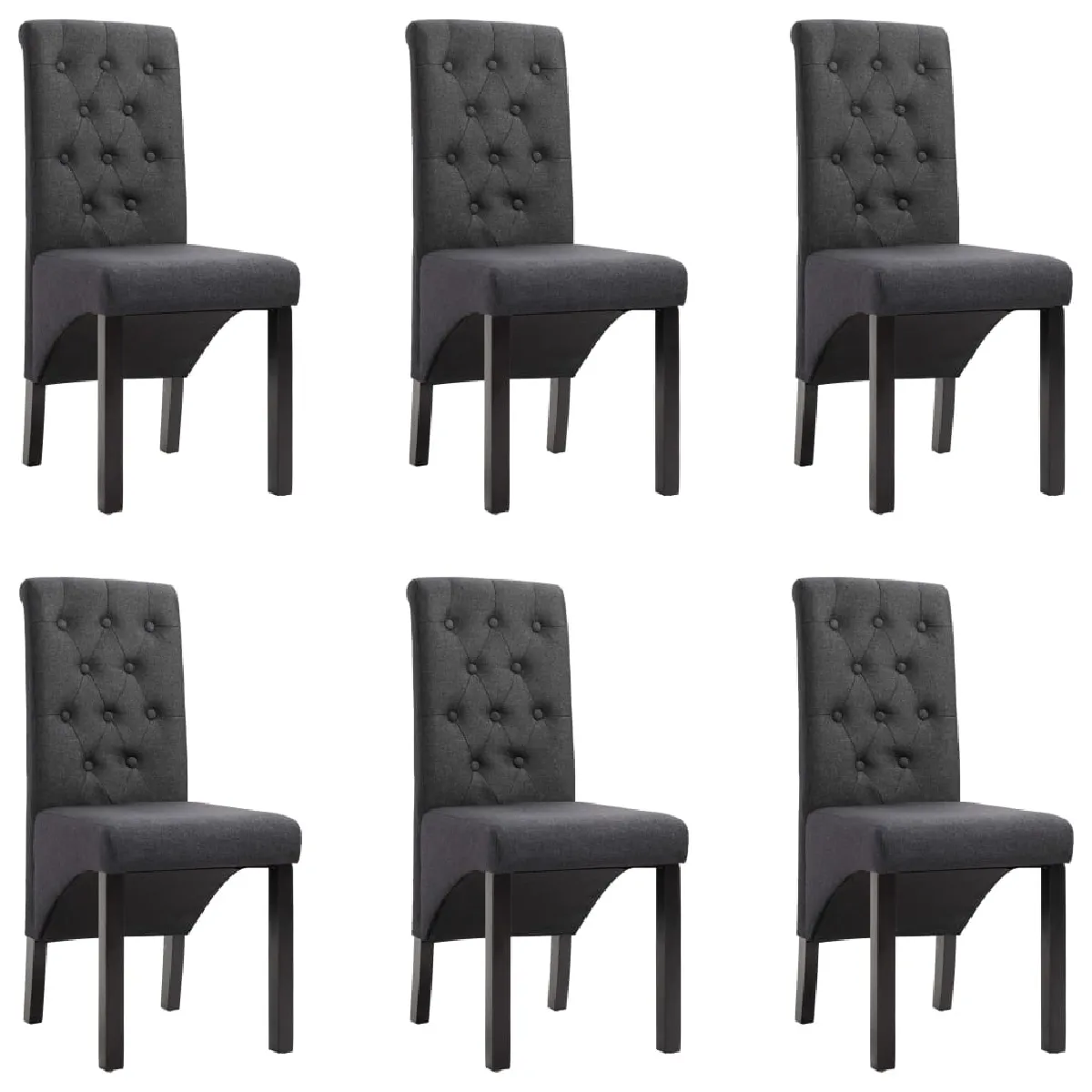 Lot de 2 chaises de salle à manger tissu - vue 2