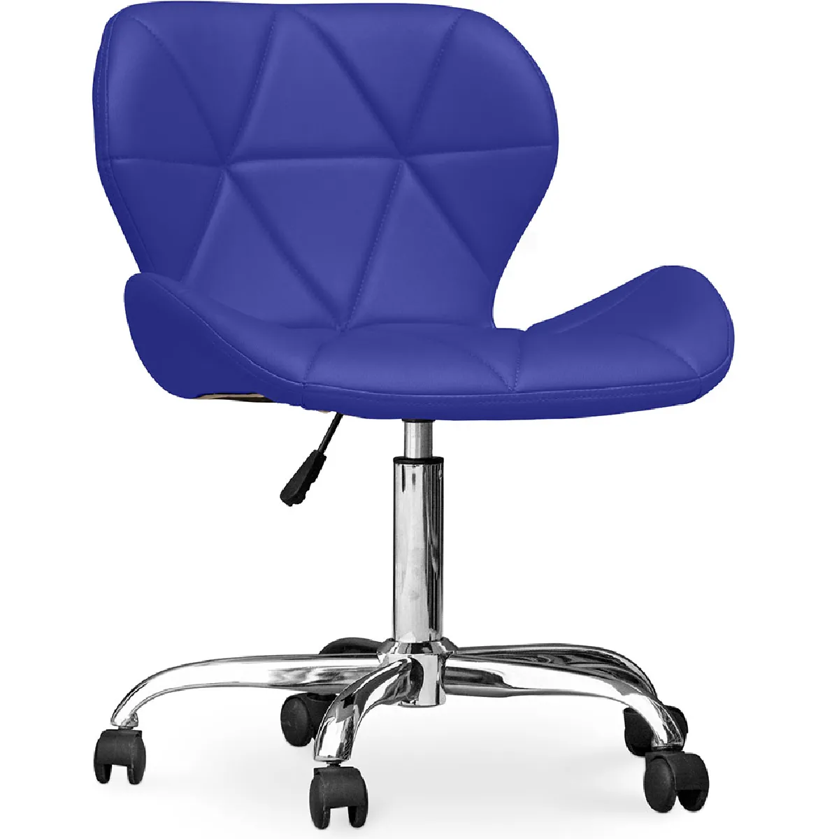 Chaise de bureau à roulettes - Chaise de bureau pivotante - Tapissée en simili cuir - Wito Bleu Chaise de bureau à roulettes - Chaise de bureau pivotante - Tapissée en simili cuir - Wito Bleu