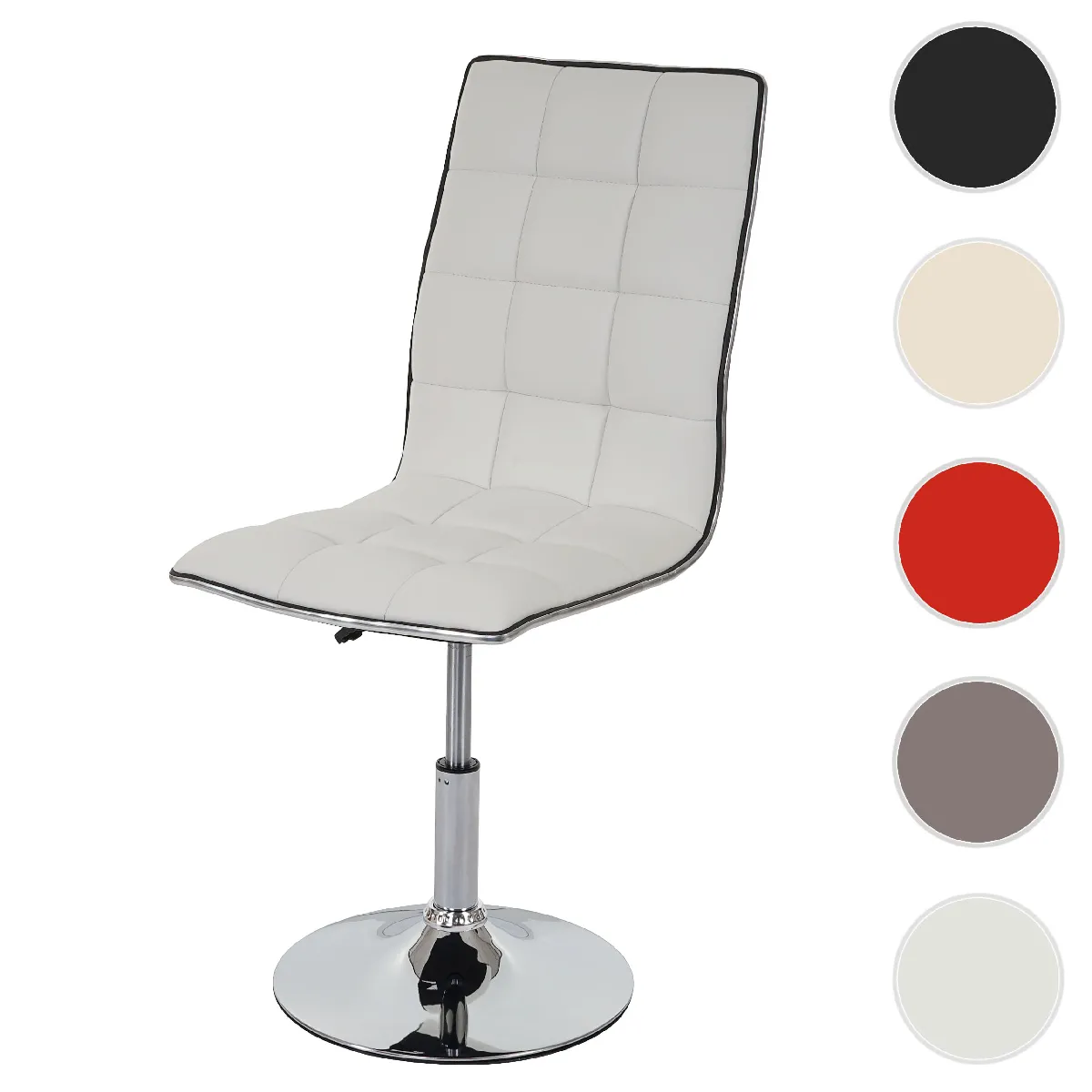 Chaise Pivotante HWC-C41 - MENDLER - Blanc Chaise Pivotante HWC-C41 - MENDLER - Blanc