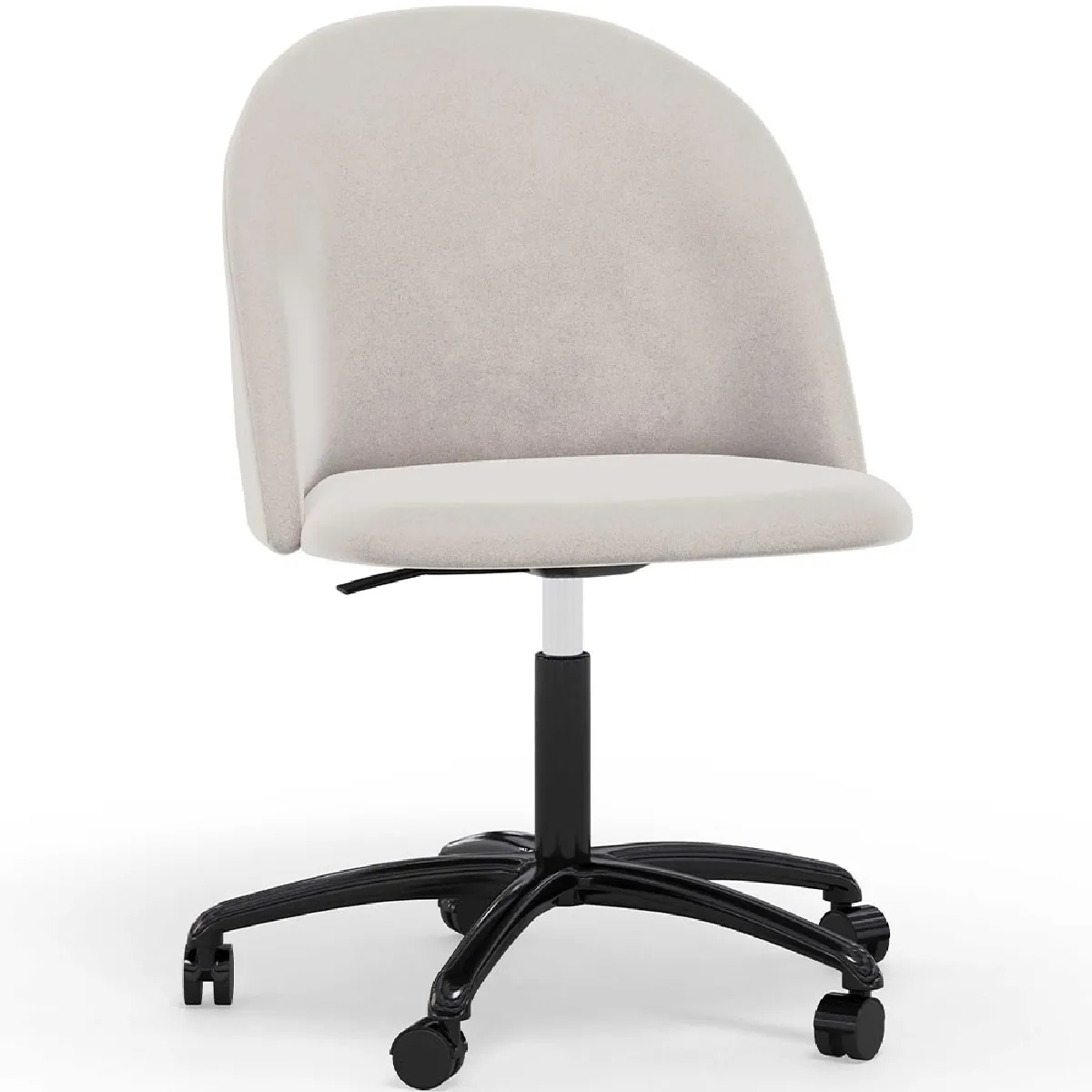 Chaise de Bureau Rembourrée - Velours - Evelyne Beige