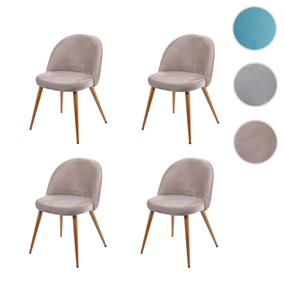 Chaises de salle à manger HWC-D53 velours